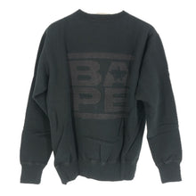 画像をギャラリービューアに読み込む, エイプ A BATHING APE トレーナー BAPE 黒 M 未使用 中古