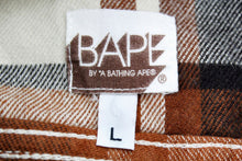 画像をギャラリービューアに読み込む, エイプ A BATHING APE 半袖シャツ 茶色 L 未使用 中古