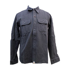 画像をギャラリービューアに読み込む, エイプ A BATHING APE 長袖ワークシャツ 黒 M【中古】【新品同様】【美品】