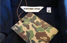 画像をギャラリービューアに読み込む, エイプ A BATHING APE Pコート スウェット Mサイズ ネイビー【中古】【新品同様】【美品】