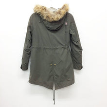Load image into Gallery viewer, グラスウォーター GRASS WATER モッズコート 38 カーキ ラクーンファー 中古