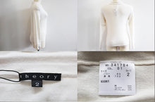 画像をギャラリービューアに読み込む, セオリー Theory 長袖ニット カシミヤ混 ホワイト サイズ2 M相当【中古】