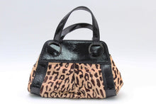 画像をギャラリービューアに読み込む, セルジオロッシ Sergio Rossi ハンドバッグ レオパード 中古