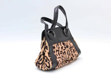 画像をギャラリービューアに読み込む, セルジオロッシ Sergio Rossi ハンドバッグ レオパード 中古