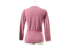 画像をギャラリービューアに読み込む, セオリー Theory リボン付カーディガン ダスティーピンク 中古