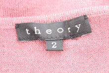 画像をギャラリービューアに読み込む, セオリー Theory リボン付カーディガン ダスティーピンク 中古