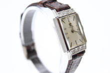 將圖片載入圖庫檢視器 OMEGA オメガ ダイヤ付手巻き時計 Cal245 pt900 ヴィンテージ ブラウン シルバー 中古