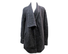 画像をギャラリービューアに読み込む, セオリー Theory ウールコート 黒 S レディース ミドル丈 中古