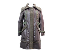 画像をギャラリービューアに読み込む, PRAIDE プライド エコムートンコート ロング丈 ブラウン 38 中古