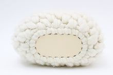 画像をギャラリービューアに読み込む, フルラ FURLA ハンドバッグ ウール×レザー 白 中古