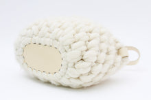 画像をギャラリービューアに読み込む, フルラ FURLA ハンドバッグ ウール×レザー 白 中古