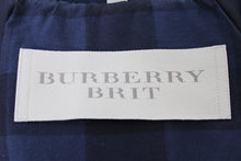 画像をギャラリービューアに読み込む, BURBERRY BRIT バーバリーブリット オーバーサイズPコート レザーディテイル(2014AW) 紺【中古】【新品同様】【美品】