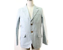 画像をギャラリービューアに読み込む, エイプ A BATHING APE テーラードジャケット 白×水色 M 中古