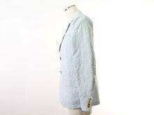 画像をギャラリービューアに読み込む, エイプ A BATHING APE テーラードジャケット 白×水色 M 中古