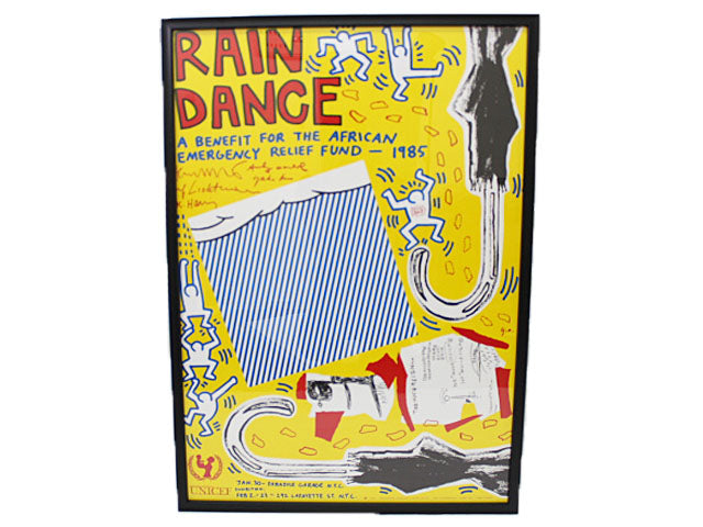 キースへリング Keith Haring  「Rain Dance」 ポスター   中古  美品 キースへリング Keith Haring 「Rain Dance」 ポスター 中古 美