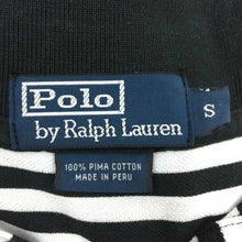 画像をギャラリービューアに読み込む, ポロ ラルフローレン POLO RALPH LAUREN ポロシャツ S ブラック ボーダー柄 中古
