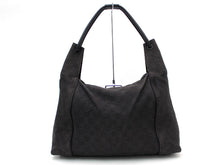 將圖片載入圖庫檢視器 グッチ GUCCI ショルダーバッグ 黒 キャンバス レザー 中古