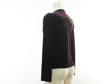 画像をギャラリービューアに読み込む, ローラアシュレイ LAURA ASHLEY ベロア カットソー 紫 S 中古