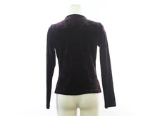 画像をギャラリービューアに読み込む, ローラアシュレイ LAURA ASHLEY ベロア カットソー 紫 S 中古