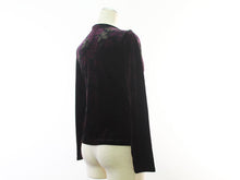 画像をギャラリービューアに読み込む, ローラアシュレイ LAURA ASHLEY ベロア カットソー 紫 S 中古