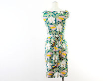 画像をギャラリービューアに読み込む, ダイアンフォンファステンバーグDIANEvonFURSTENBERGラップワンピース ボタニカル柄 サイズ0 S相当【中古】