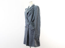 將圖片載入圖庫檢視器 クラス ロベルト カヴァリ Class Roberto Cavalli トレンチコート ブルー 青 42 美品 中古