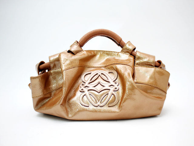 ロエベ LOEWE ハンドバッグ ナッパアイレ ブロンズ パテント