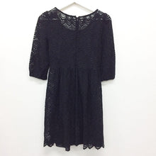 将图片加载到图库查看器,ロペ ROPE ワンピース ブラック 5分袖 S相当【中古】【美品】