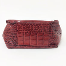 画像をギャラリービューアに読み込む, フルラ FURLA クロコ型押し ワンショルダーバッグ レッド クロコ柄 中古