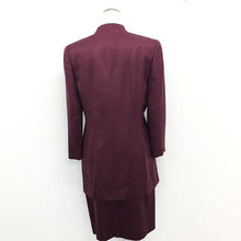画像をギャラリービューアに読み込む, レリアン Leilian スカートスーツ えんじ 中古 美品