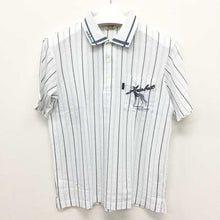 이미지를 갤러리 뷰어에 로드 , アダバット adabat 半袖ポロシャツ ホワイト ストライプ柄 サイズ46 M相当【中古】