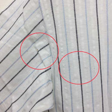 이미지를 갤러리 뷰어에 로드 , アダバット adabat 半袖ポロシャツ ホワイト ストライプ柄 サイズ46 M相当【中古】