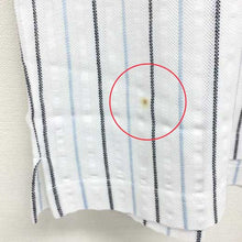 이미지를 갤러리 뷰어에 로드 , アダバット adabat 半袖ポロシャツ ホワイト ストライプ柄 サイズ46 M相当【中古】