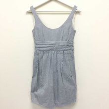 画像をギャラリービューアに読み込む, メゾンドリーファー MAISON DE REEFUR バックリボン ブラウス チュニック ワンピース ブルー ストライプ柄 サイズ36 S相当【中古】