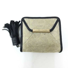 画像をギャラリービューアに読み込む, シーバイクロエ SEE BY CHLOE フリンジタッセル付き ラウンドファスナー2つ折り財布 ベージュ 中古