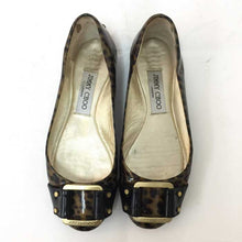 画像をギャラリービューアに読み込む, ジミーチュウ JIMMY CHOO レオパードフラットシューズ ブラウン ヒョウ柄 表記 35(22cm) 中古