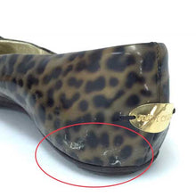 画像をギャラリービューアに読み込む, ジミーチュウ JIMMY CHOO レオパードフラットシューズ ブラウン ヒョウ柄 表記 35(22cm) 中古