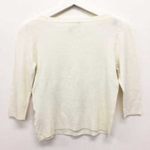 画像をギャラリービューアに読み込む, バリー BALLY 7分袖カットソー 白 M相当【中古】