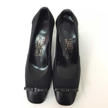 画像をギャラリービューアに読み込む, フェラガモ Salvatore Ferragamo つま先切り替えパンプス 22cm ブラック 中古 新品同様 美品