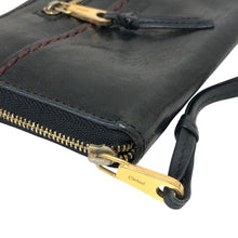 画像をギャラリービューアに読み込む, Chloe クロエ ラウンドファスナー 長財布 レザー ブラック【中古】 レディース