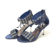 画像をギャラリービューアに読み込む, セヴントゥエルブサーティ SEVENTWELVETHIRTY アンクルストラップミュール ブルー サイズ36 23.5cm相当【中古】