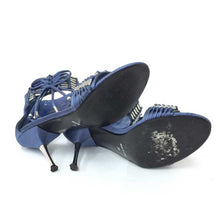 画像をギャラリービューアに読み込む, セヴントゥエルブサーティ SEVENTWELVETHIRTY アンクルストラップミュール ブルー サイズ36 23.5cm相当【中古】