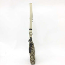 画像をギャラリービューアに読み込む, コーチ COACH シグネチャーストライプ ショルダーバッグ ポシェット ブラウン 中古