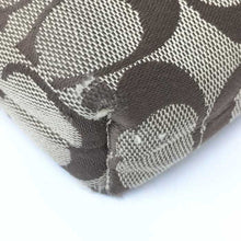 画像をギャラリービューアに読み込む, コーチ COACH シグネチャーストライプ ショルダーバッグ ポシェット ブラウン 中古