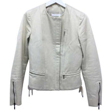 將圖片載入圖庫檢視器 クロエ Chloe ノーカラージャケット クリーム コットン100% サイズ34 中古