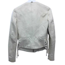 將圖片載入圖庫檢視器 クロエ Chloe ノーカラージャケット クリーム コットン100% サイズ34 中古