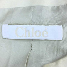 將圖片載入圖庫檢視器 クロエ Chloe ノーカラージャケット クリーム コットン100% サイズ34 中古