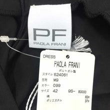 画像をギャラリービューアに読み込む, パオラフラーニ PAOLA FRANI ノースリーブワンピース チュニック ブラック 中古 新品同様 美品