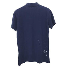 画像をギャラリービューアに読み込む, ポロ ラルフローレン POLO RALPH LAUREN 半袖ペイントポロシャツ カスタムフィット M ネイビー 中古 新品同様 美品