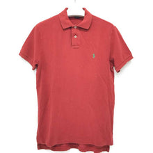 画像をギャラリービューアに読み込む, ポロ ラルフローレン POLO RALPH LAUREN ヴィンテージ風 半袖ポロシャツ カスタムフィット M レッド 中古 新品同様 美品